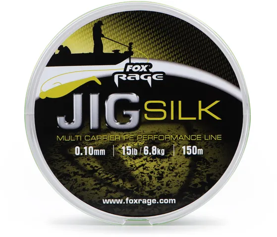 Fox Rage Jig Silk Braided Line 0.1mm 6.8kg 120m Fluro Green