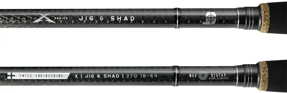 Bullseye X-Series Jig&Shad 270 18–64g X-Fast Toray T1100 Carbon