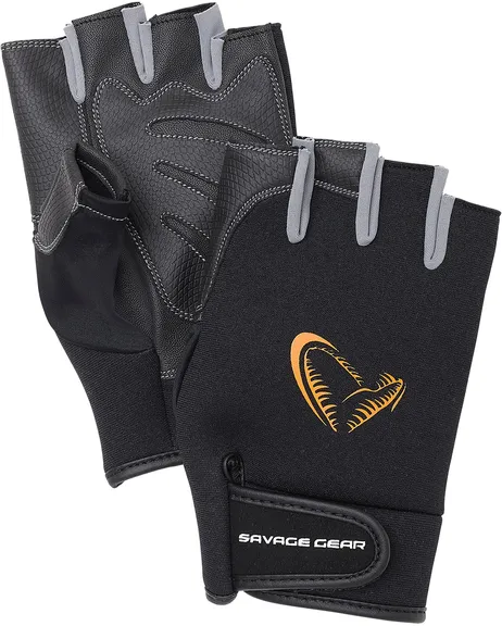 Savage Gear Neoprene Half Finger Gloves M Half finger Fishing 40% polyurethane / 40% nylon / 20% polyester / 10% elastane