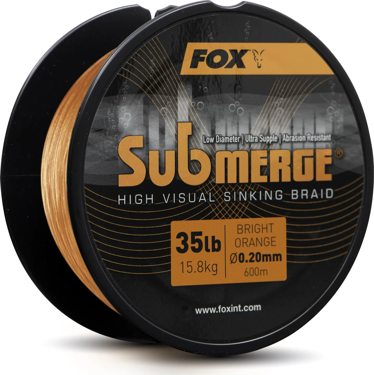 Fox Submerge Orange Sinking Braid 0.20mm 15.8kg 600m