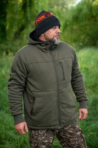 Fox Collection Sherpa Hoody Black/Orange L