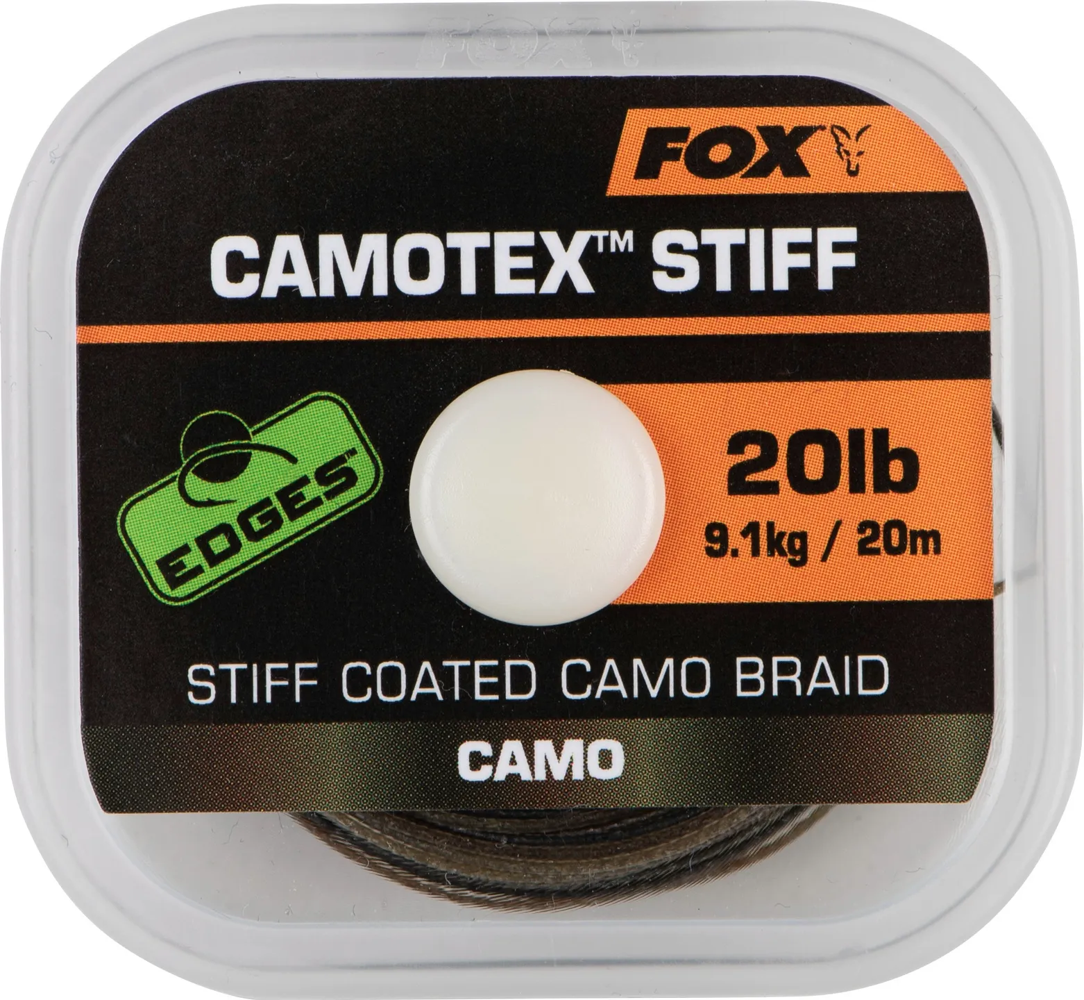 Fox Edges Camotex Stiff Leader Material 20m 11.4kg