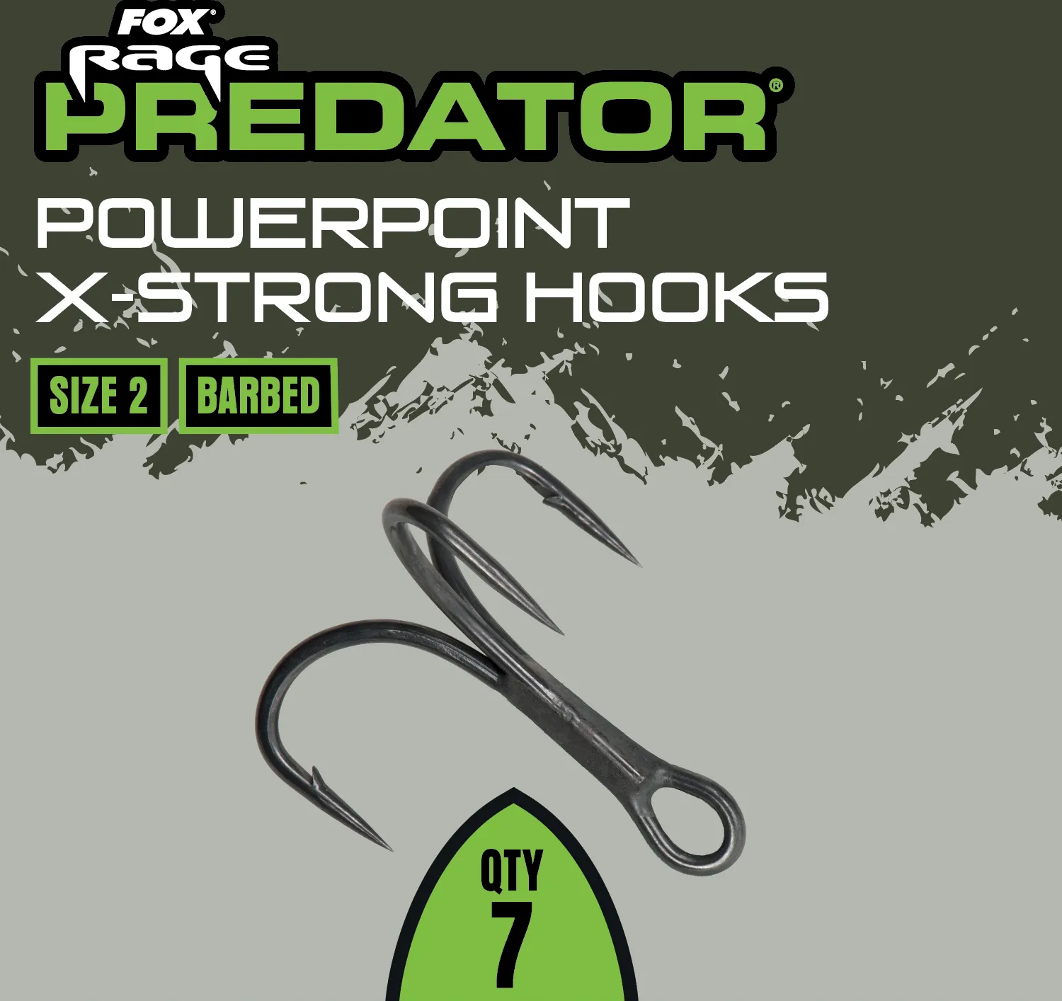 Fox Rage Predator X-Strong Barbed Treble Hook 8 6pcs PowerPoint
