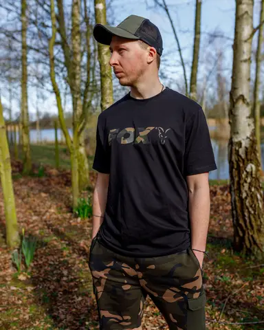 Fox Black Camo Logo T-Shirt S