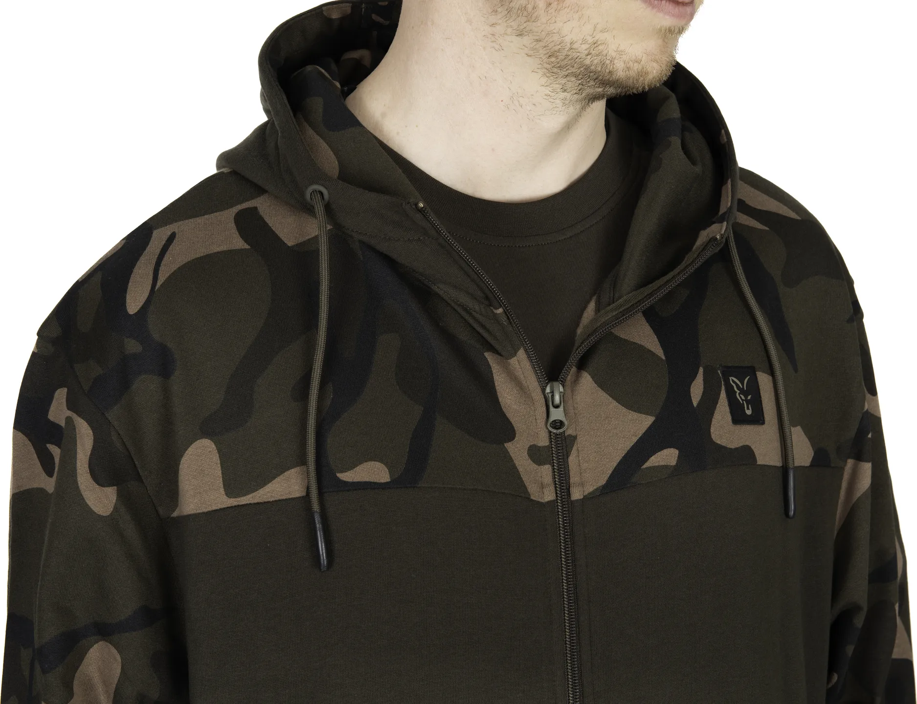 Fox LW Khaki Camo Split Zip Hoody XL