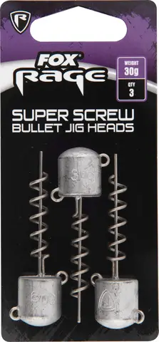 Fox Rage Super Screws Flache Schrauben 15g Bullet