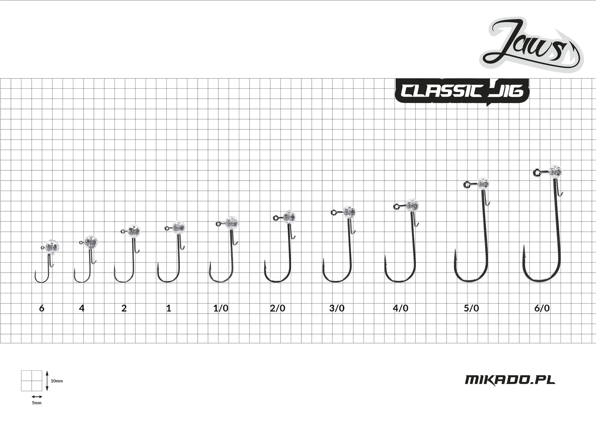 Mikado JAWS CLASSIC - 10g, 1/0, Black nickel, 3 pcs