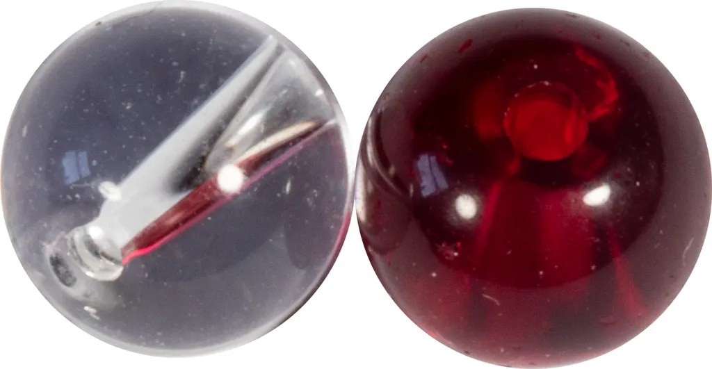 Fox Rage Strike Point 6mm Glass Beads 10pcs Clear and Red