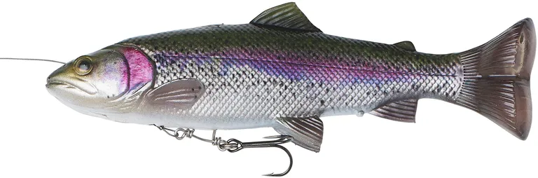 Savage Gear 4D Line Thru Pulse Tail Trout Weiche Köder 20cm 102g Slow Sinking Rainbow Trout
