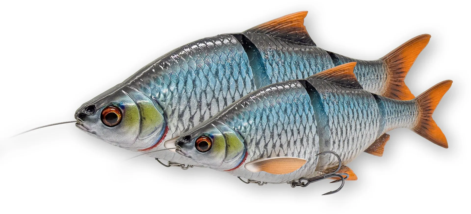 Savage Gear 4D Line Thru Roach Weicher Köder 32cm 445g Moderates Sinken Albino Roach