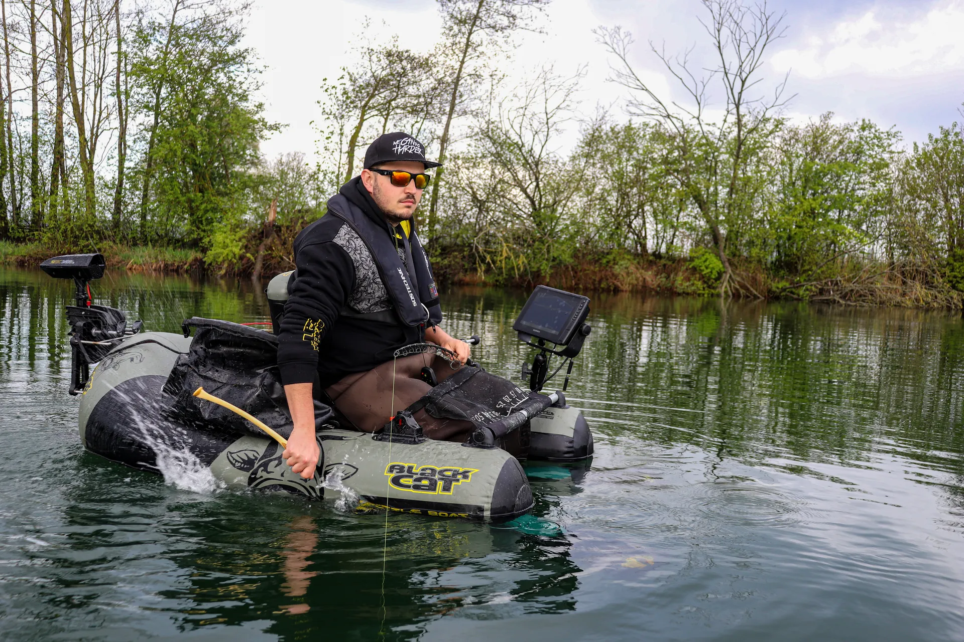 Black Cat Battle Boat Bellyboot 170cm 1 PVC