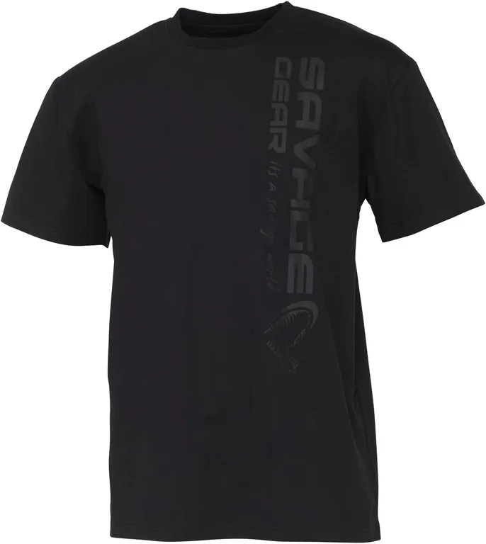 Savage Gear Vertical Logo Tee L Black