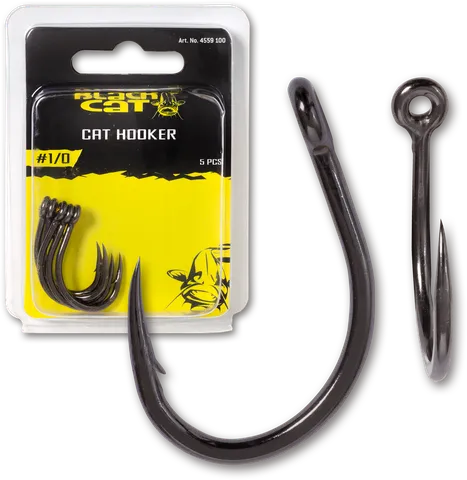 Black Cat Cat Hooker Hook #3/0 5pcs DG