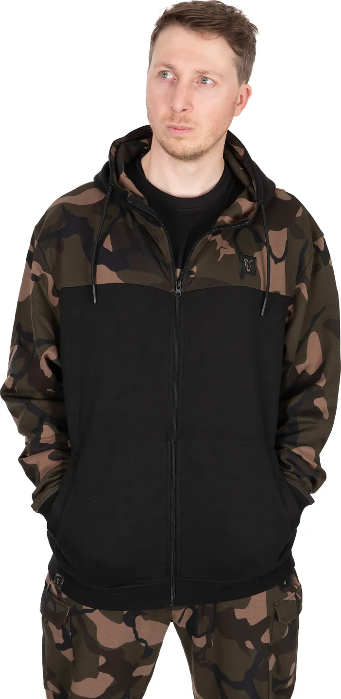 Fox LW Black/Camo Split Zip Hoody XXL