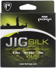 Fox Rage Jig Silk Geflochtene Schnur 0.1mm 6.8kg 120m Fluro Green