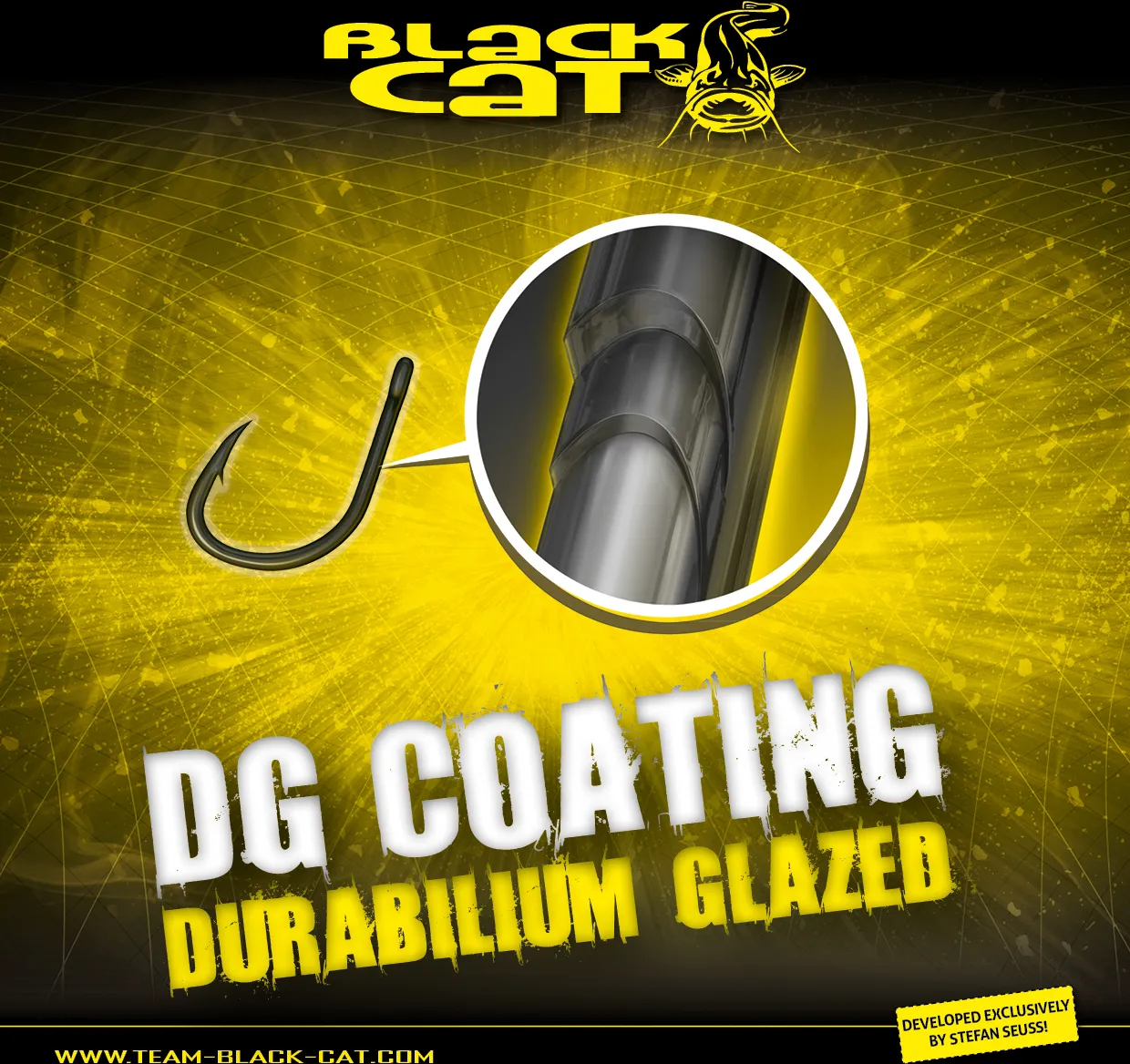 Black Cat Curved Point Treble Hook DG Hooks #4/0 5pcs