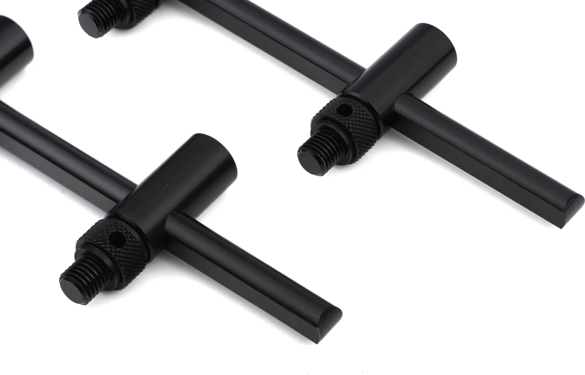 Fox Black Label Slim Adjustable Buzz Bars 3 Rod 12mm 22–25cm Aluminium