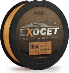 Fox Exocet Monofilament Line 0.35mm 8kg 1000m Fluoro Orange