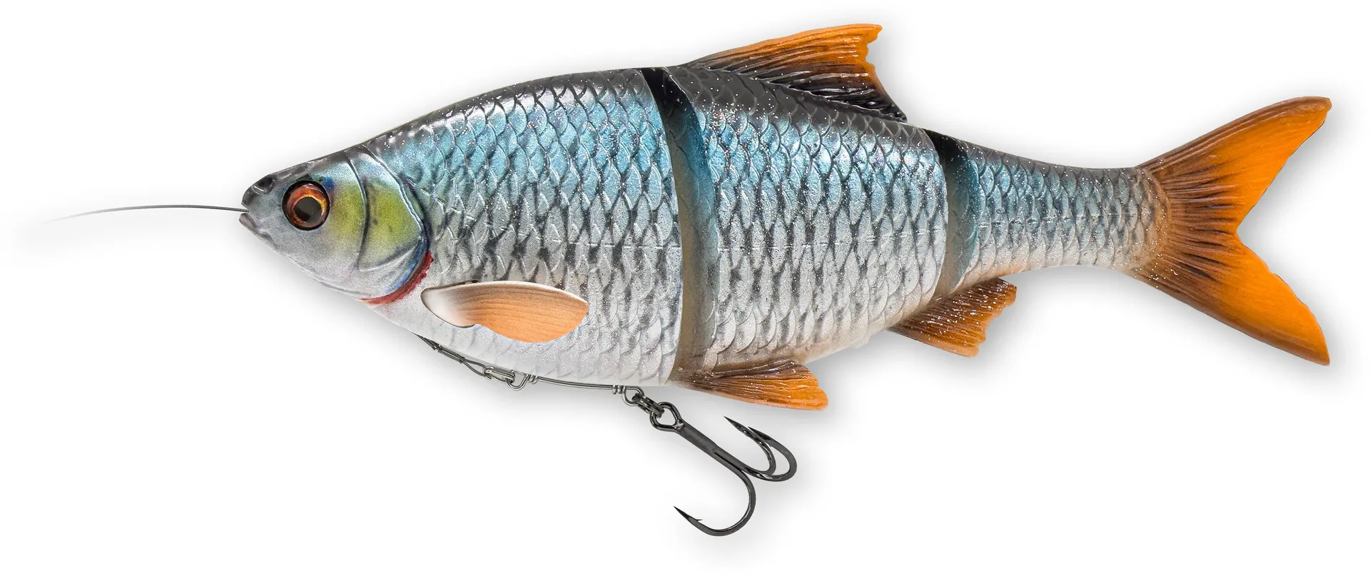 Savage Gear 4D Line Thru Roach Softbait 18cm 80g Slow Sinking Firetiger