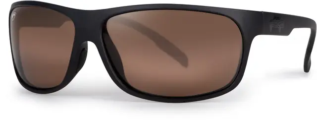 Fox Rage Matt Black Polarized Glasses Wrap Brown