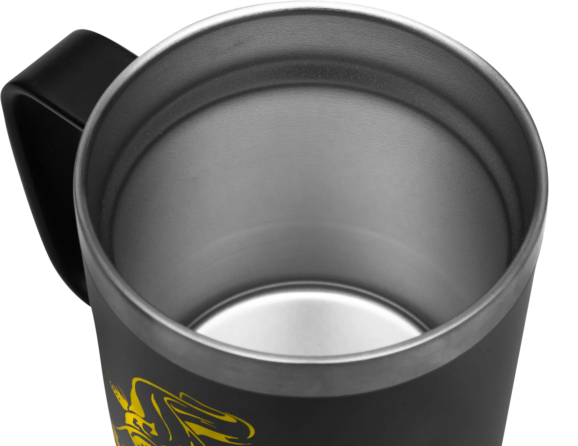 Black Cat Stainless Steel Thermal Mug 0.38l Clear Lid with Slide Opening