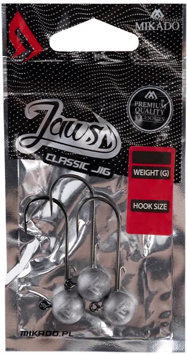 Mikado Jaws Classic Jig Heads 10g 1/0 Black nickel