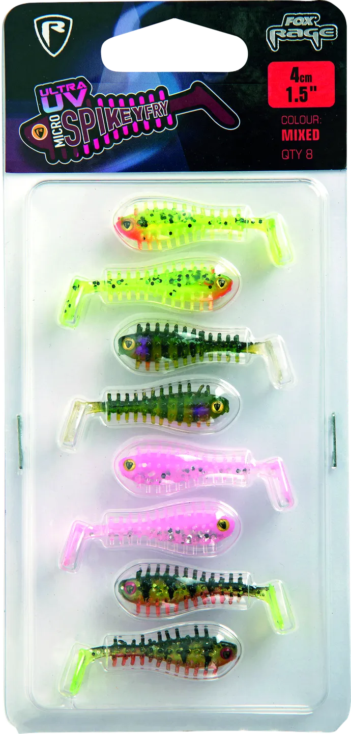 Fox Rage Ultra UV Micro Lures 4cm Micro Spikey Ultra UV
