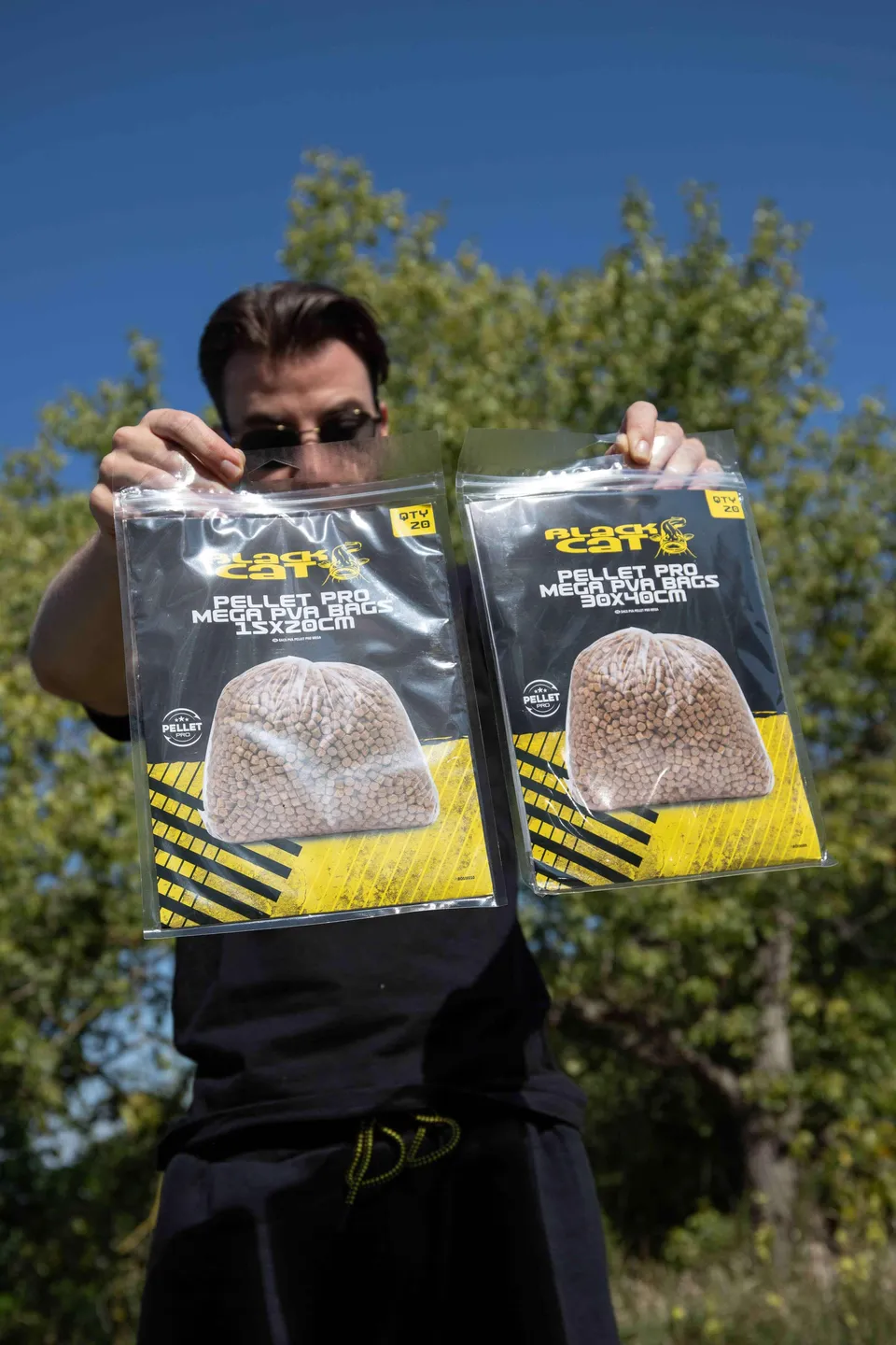 Black Cat Pellet Pro Mega PVA Bags 15x20