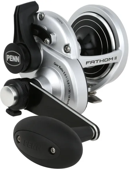 Penn Fathom II Lever Drag 2 Speed 15XN 530g 14.9kg 96.5–48.3cm 5.5:1 / 2.8:1