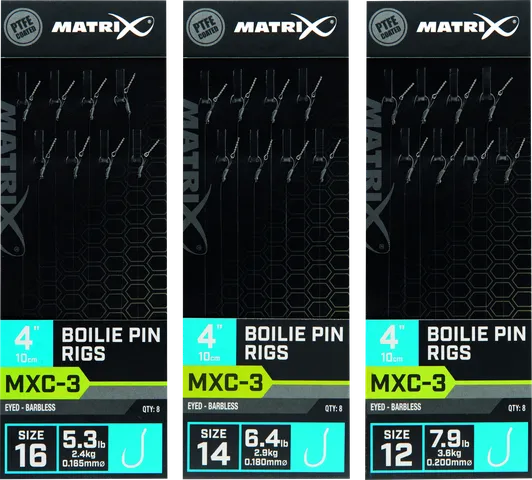 Matrix MXC-3 Ready-Made Rigs 12 Barbless Boilie Pin