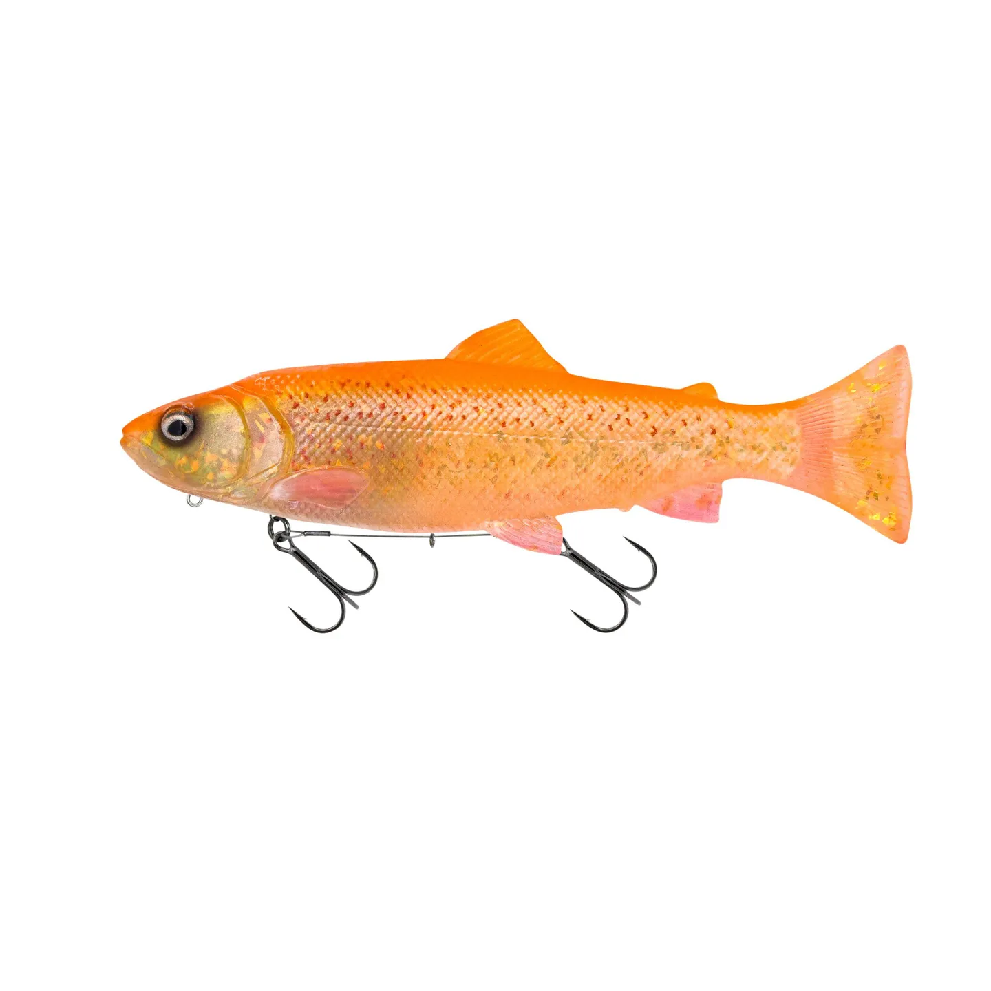 Savage Gear 3D Line Thru Pulsetail Trout Softbait 25cm 185g Slow Sinking 0.3–3m Clear Golden Albino