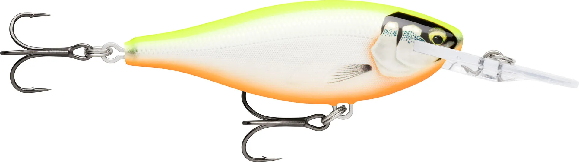 Rapala Shad Rap Elite Crankbaits 5.5cm 7g 2.4–2.7m gilded chartreuse orange belly gdco