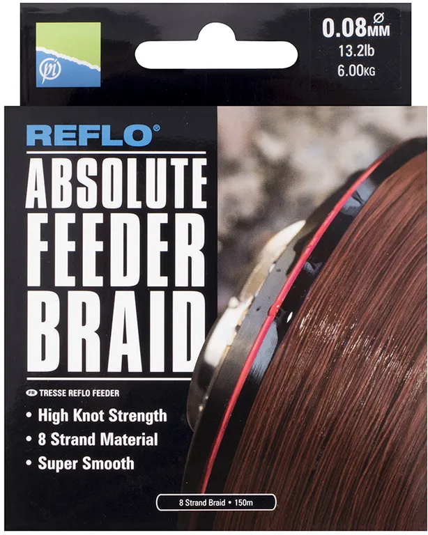 Preston Reflo Absolute Feeder Braid 0.12mm 8.4kg 8x