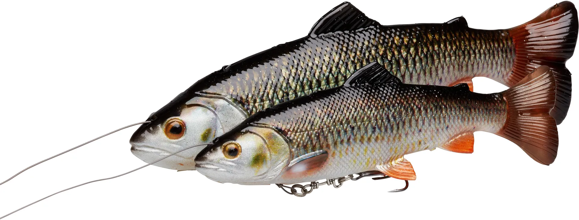 Savage Gear 4D Line Thru Pulse Tail Trout Softbaits 20cm 102g Slow Sinking Firetrout