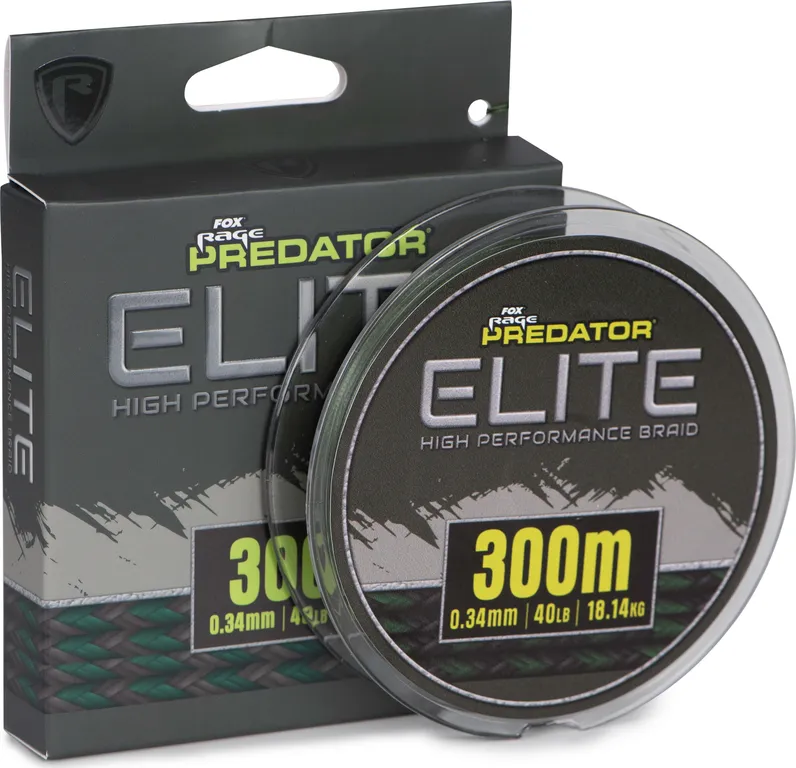 Fox Rage Predator Elite Braid 0.34mm 18kg 300m Dark green