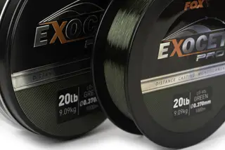 Fox Exocet Pro Monofilament Line 0.37mm 9.09kg 1000m Low Vis Green