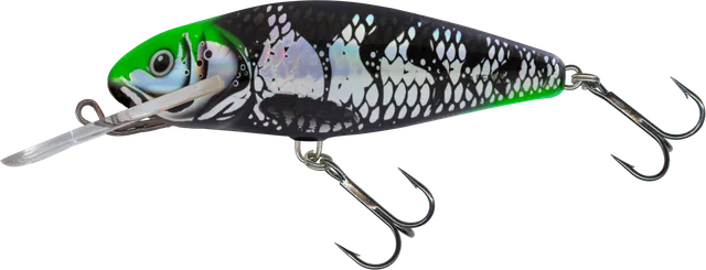 Salmo Perch Deep Runner 8cm 14g 1.5–4.6m Holo Dark Green Head