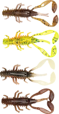 Fox Rage Micro Critters Softbaits 4pc 5cm Green Pumpkin