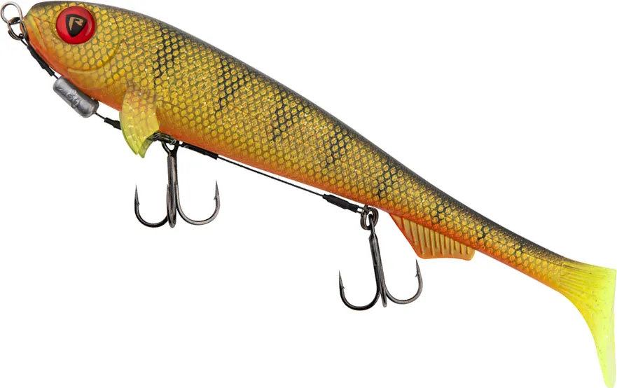 Fox Rage Super Slick Shad Loaded 23cm 97g UV Natural Perch