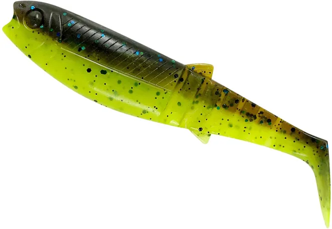 Savage Gear Cannibal Shad 6.8cm 3g Chartreuse Pumpkin