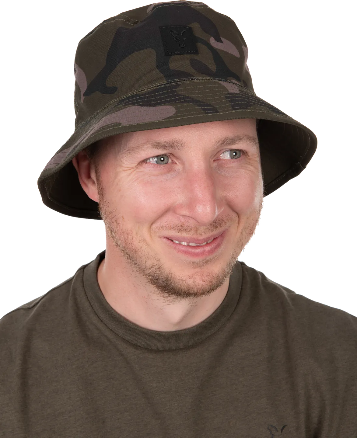 Fox Reversible Bucket Hat Khaki Polyester