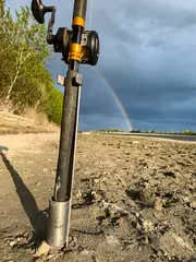 Black Cat Stainless Steel Rod Holder 85cm Ground Mount