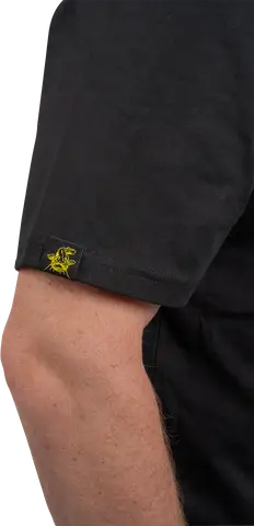 Black Cat Logo Black T-Shirt 100% Cotton 2XL