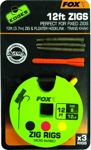 Fox Edges Ready-Made Rigs 8 5.4kg 396cm Zig Rig