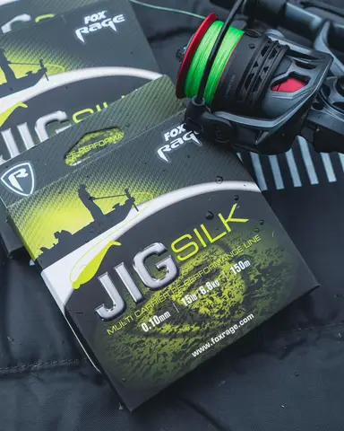 Fox Rage Jig Silk Geflochtene Schnur 0.17mm 13.15kg 120m Fluro Green