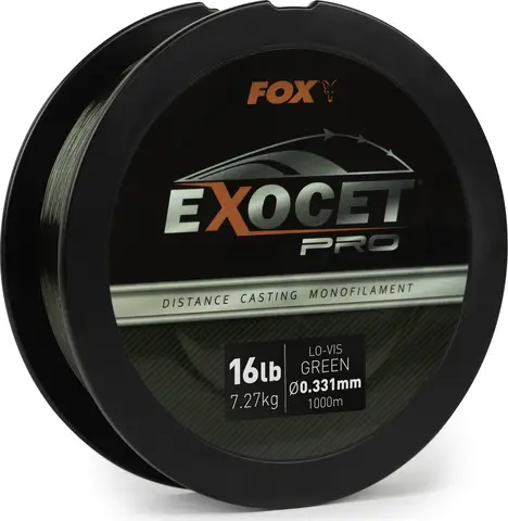 Fox Exocet Pro Monofilament Line 0.331mm 7.27kg 1000m Low Vis Green