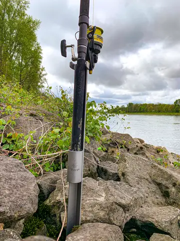 Black Cat Stainless Steel Rod Holder 85cm Ground Mount