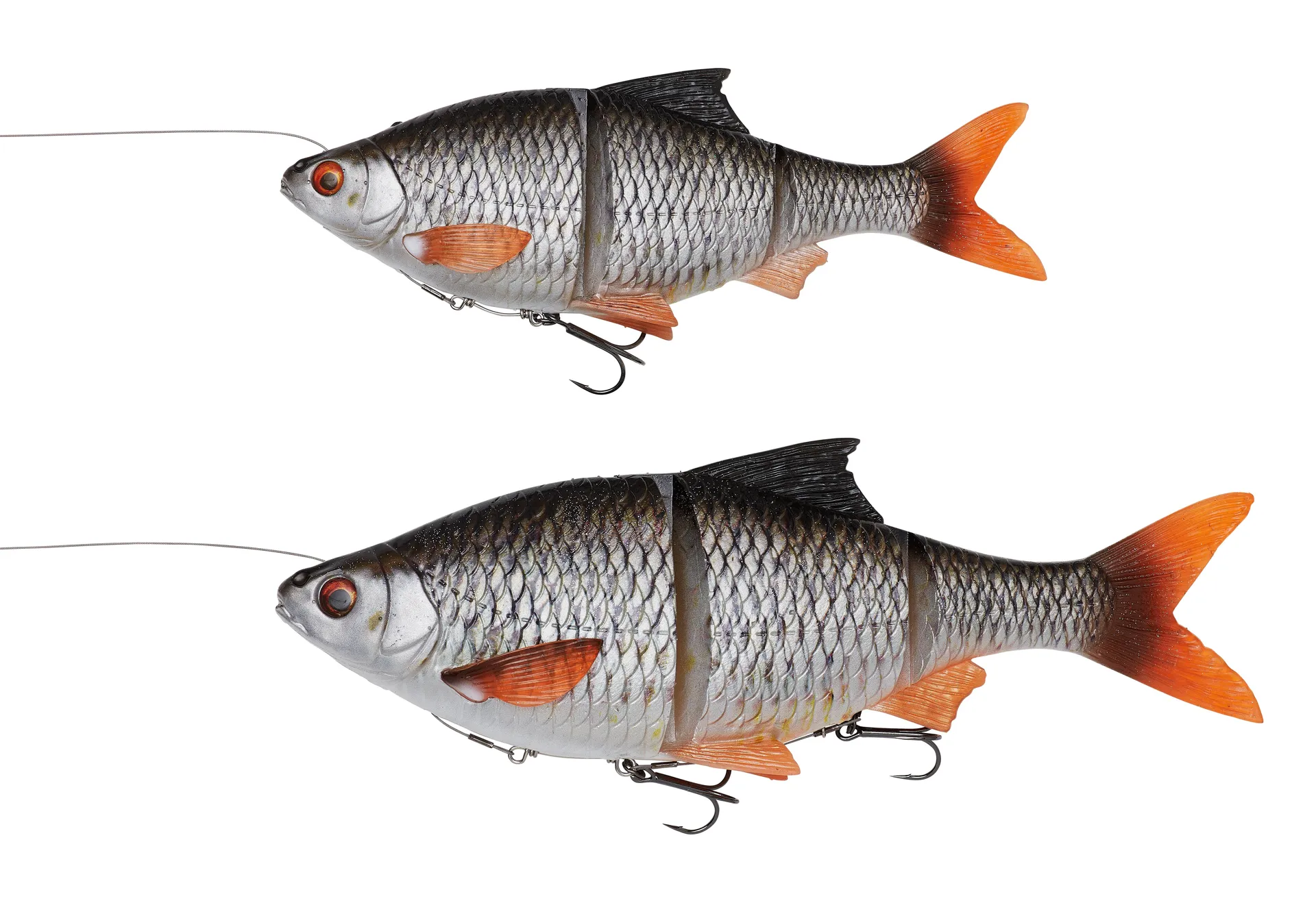 Savage Gear 4D Line Thru Roach Weicher Köder 32cm 445g Moderates Sinken Albino Roach